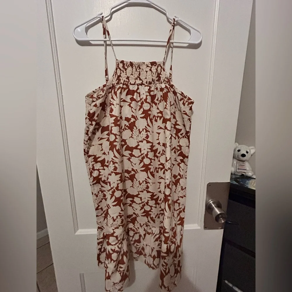 Cat & Jack Brown and Cream Floral Maxi Dress - Picture 4 of 6